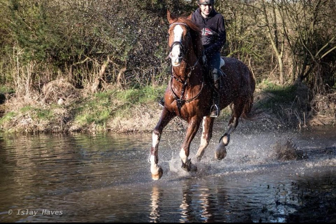 Noah beim Geländereiten